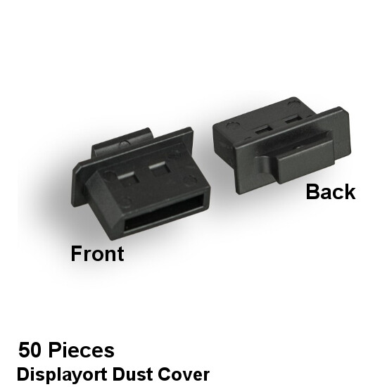 Kentek 50 Pcs DisplayPort Socket Anti Dust Cover Plug Cap Protector Handle Blk