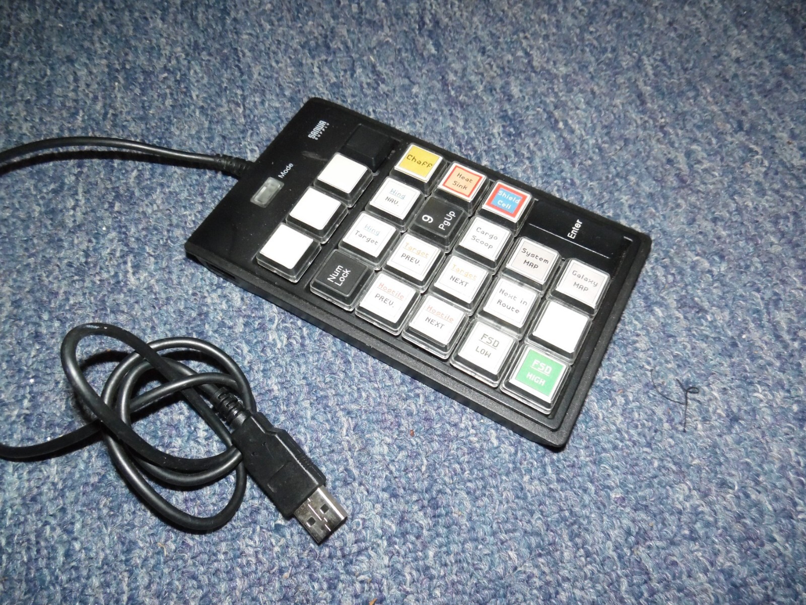 Sanwa Supply Programmable Tenkey With LED NT-19UH2BK RARE