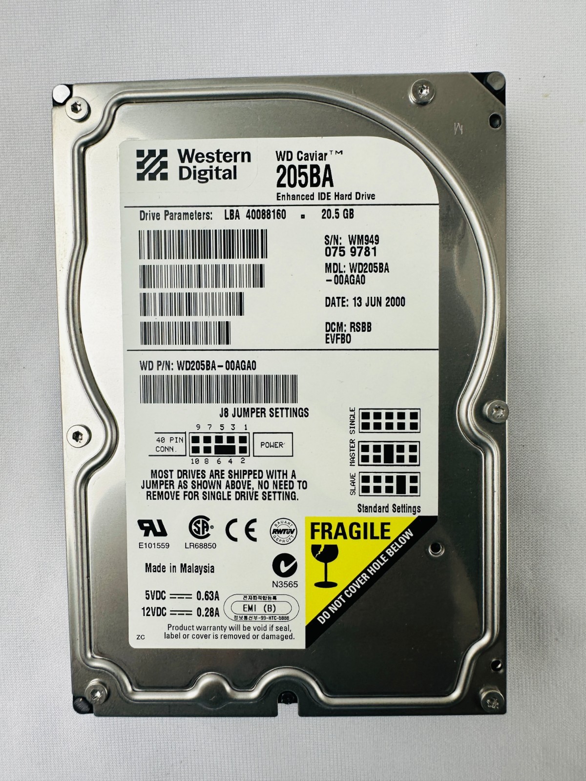 Western Digital WD205BA-00AGA0 Hard Disk Drive