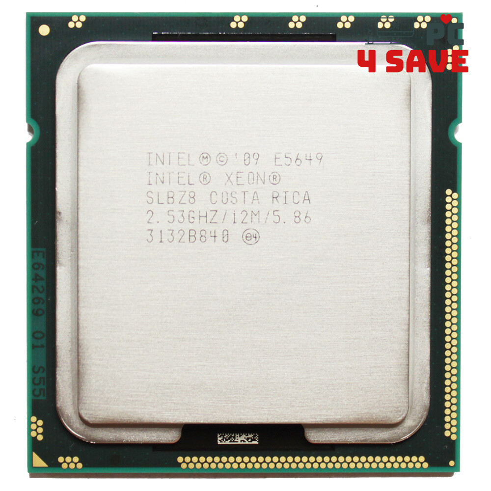 Intel Xeon E5649 SLBZ8 2.53GHz 12M Six Core LGA 1366 Server CPU Processor 80W