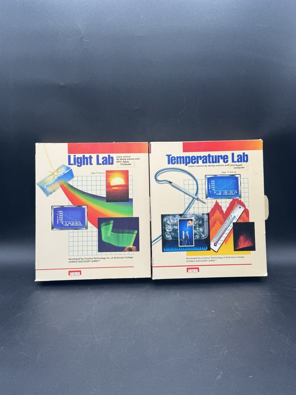 Apple II Science Discovery Series Light Lab & Temperature Lab Hayden Software
