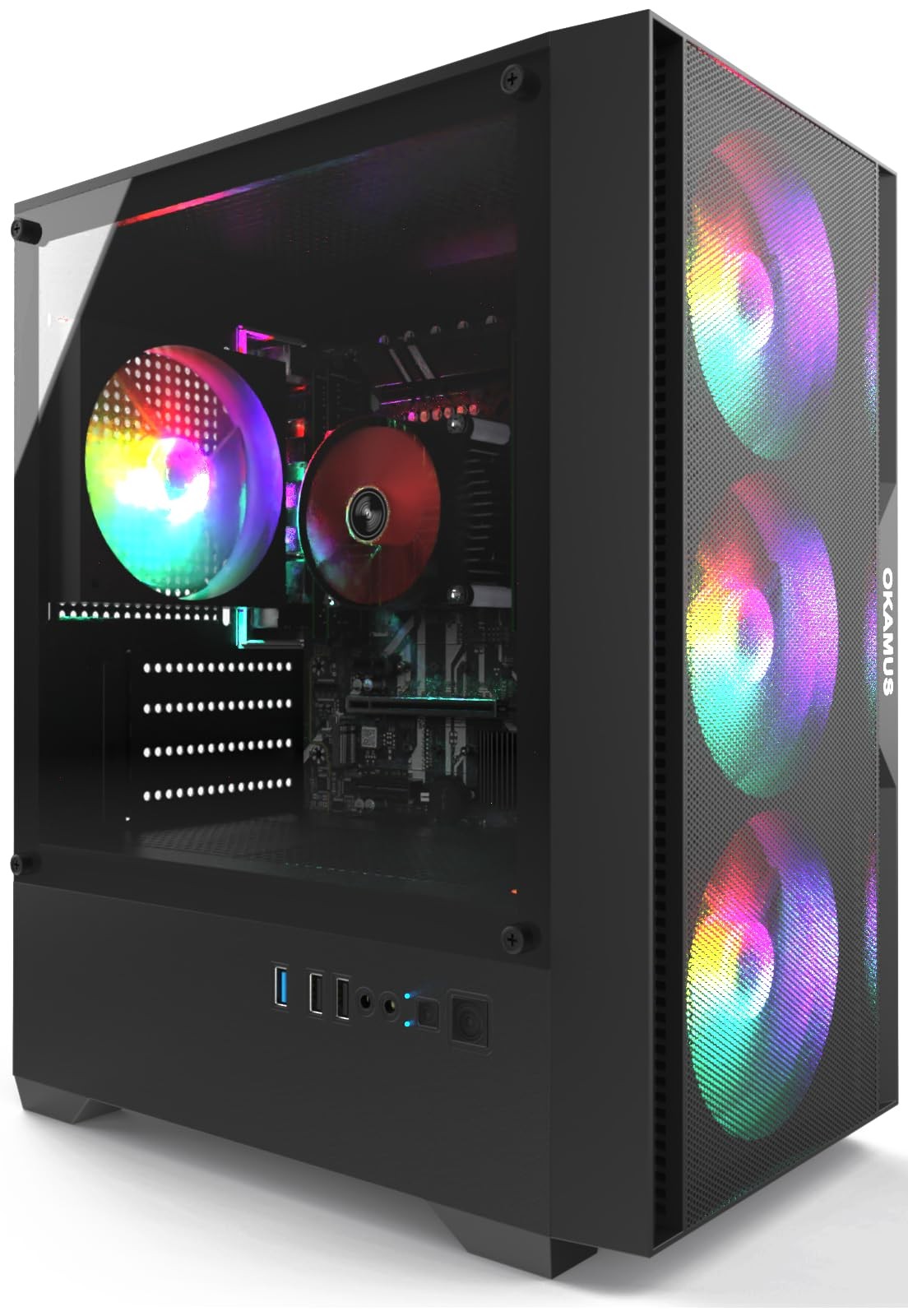 OKAMUS Pre-Built PC, i5 CPU Up to 3.6GHz, Integrated Graphics Only, 256 GB M....