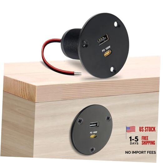 118W RV USB Outlet 100W PD3.0 Type-C Laptop Outlet, Dual Port Fast 2 Pcs