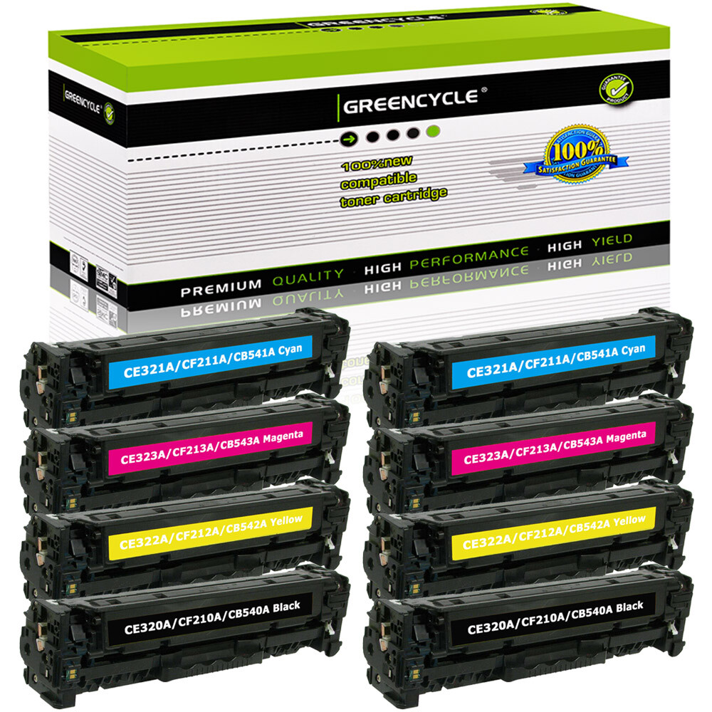 8PK CB540A Toner Compatible with HP Color LaserJet CM1312 CP1215 CP1515n CP1518