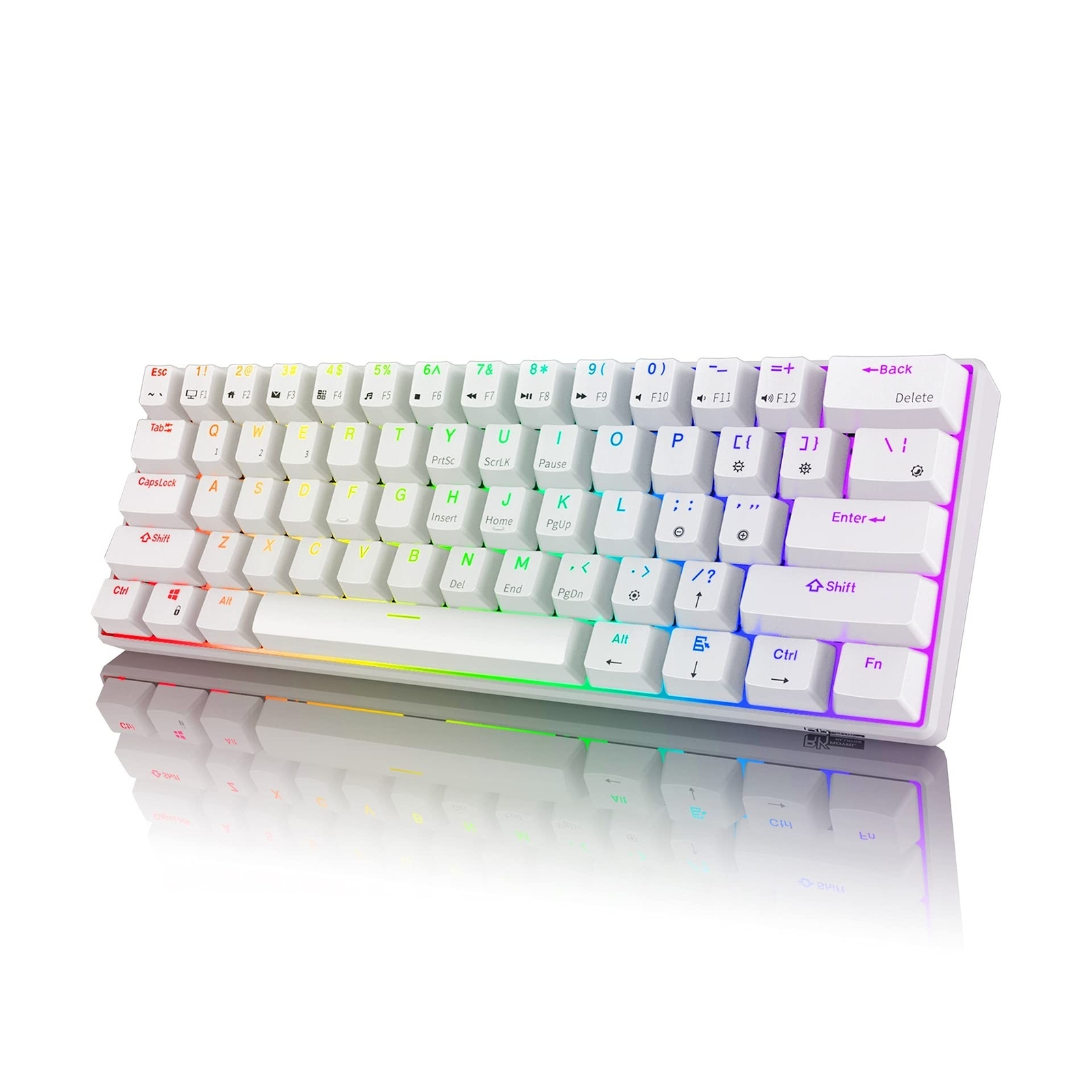 RK ROYAL KLUDGE RK61 2.4Ghz Wireless/Bluetooth/Wired 60% Mechanical Keyboard,...