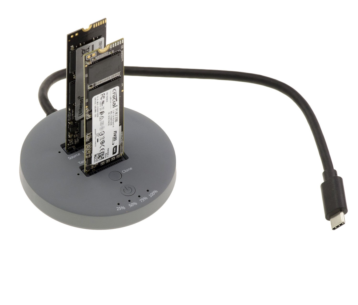 Dock For 2 SSD M2 NVMe USB3.2 Gen2 10GB Cloning Function