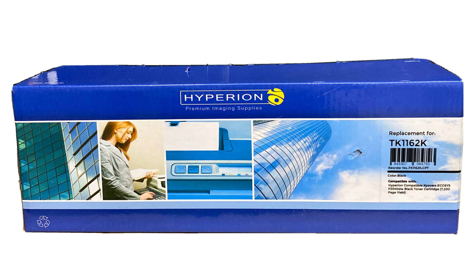 Hyperion TK 1162K Compatible Black Toner For Kyocera ECOSYS P2040dw 7200 Pages