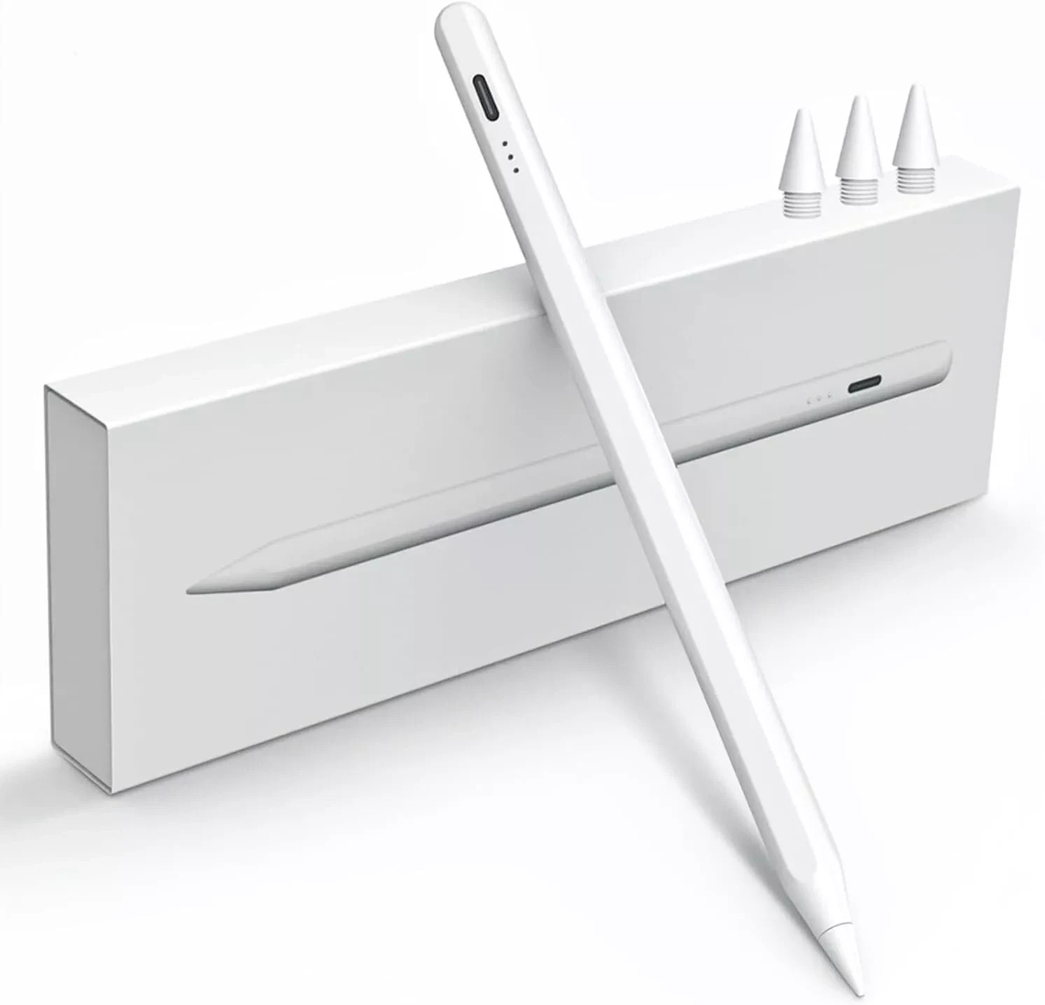 Rechargeable Stylus Pen Superfine Active Capacitive White Highly Sensitive