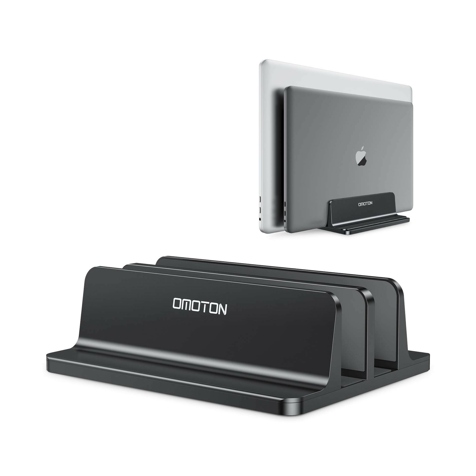 [Updated Dock Version] Vertical Laptop Stand, OMOTON Double Desktop Stand Hol...