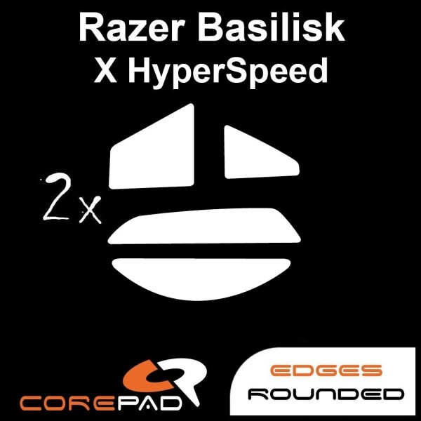 Corepad Skatez Razer Basilisk X HyperSpeed Replacement Mouse Feet PTFE Teflon