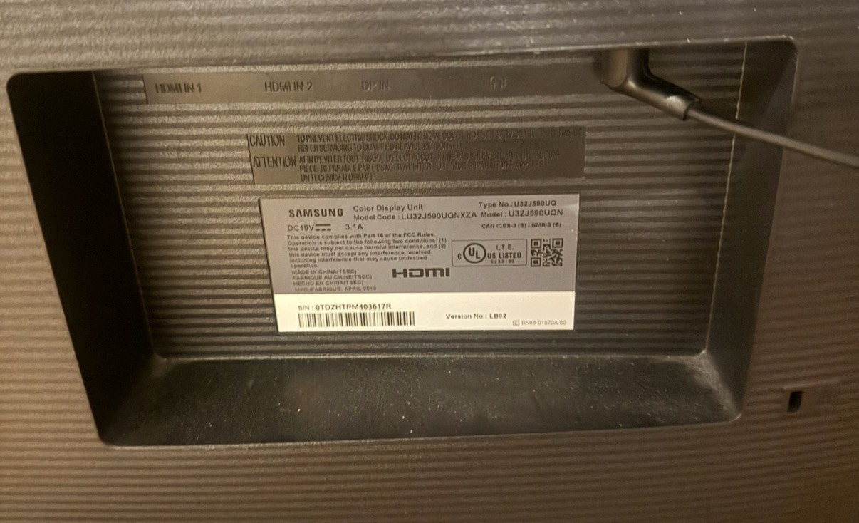 SAMSUNG U32J59DUQN UJ59 VA LED Computer Monitor 31.5" 3840 x 2160 *