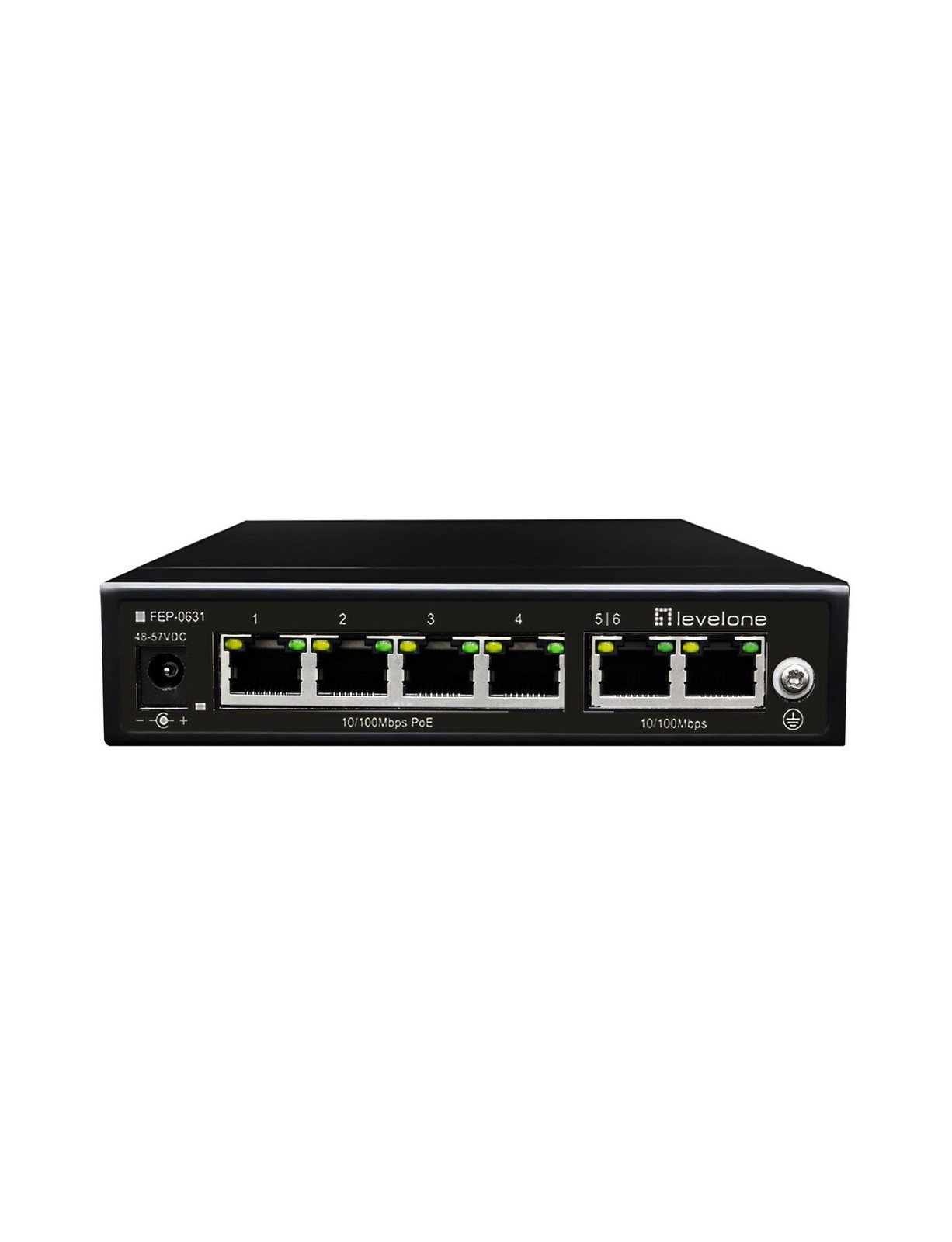 LevelOne FEP-0631 Network Switch Fast Ethernet (10/100) Power Over (Poe) Bl ~E~