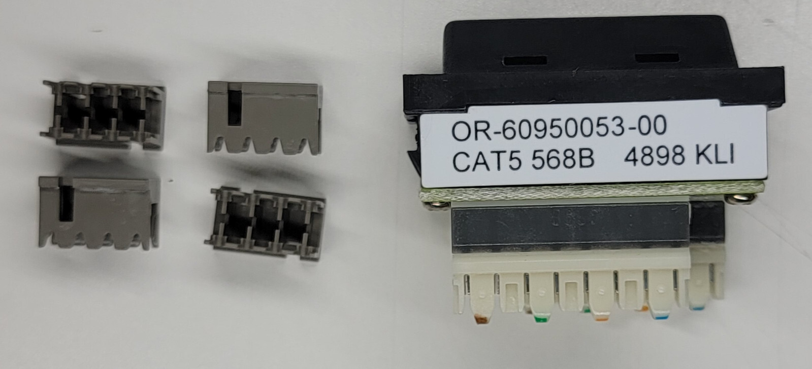 Ortronics Series II Cat 5 568B 2-Port PCB Module OR-60950053 45° Black NOS