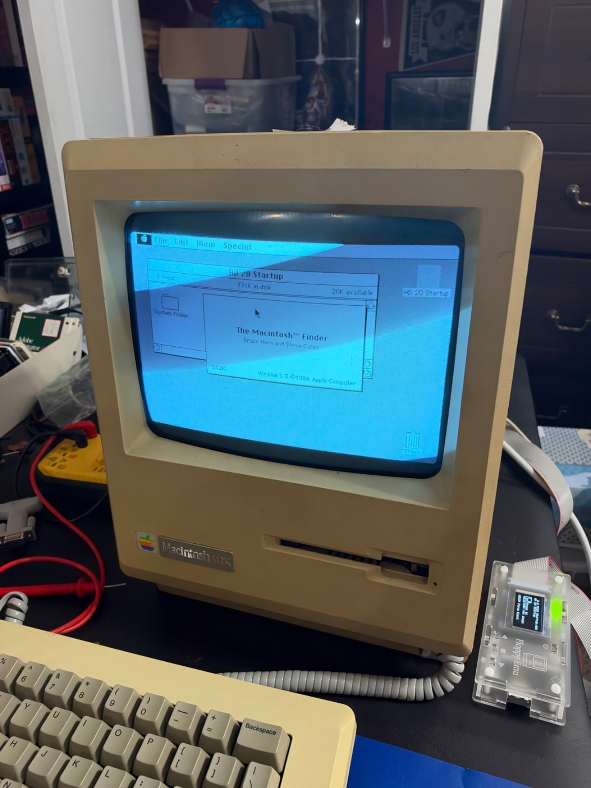 Vintage Apple Macintosh 512K Model M0001W - Works