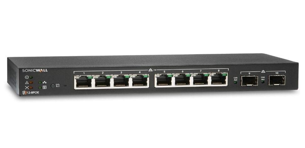 02-SSC-8368  SonicWall Switch SWS12-8POE w/ WIRELESS NETWORK MGMT & SUP 3YR  NEW