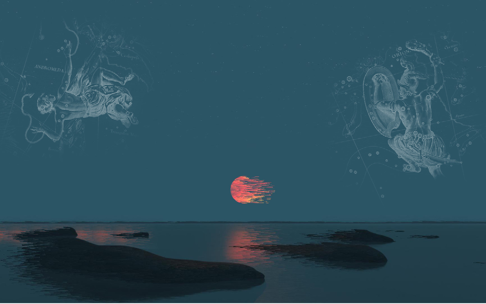 Landscape  art abstract sky sea Custom Gaming Mat Desk