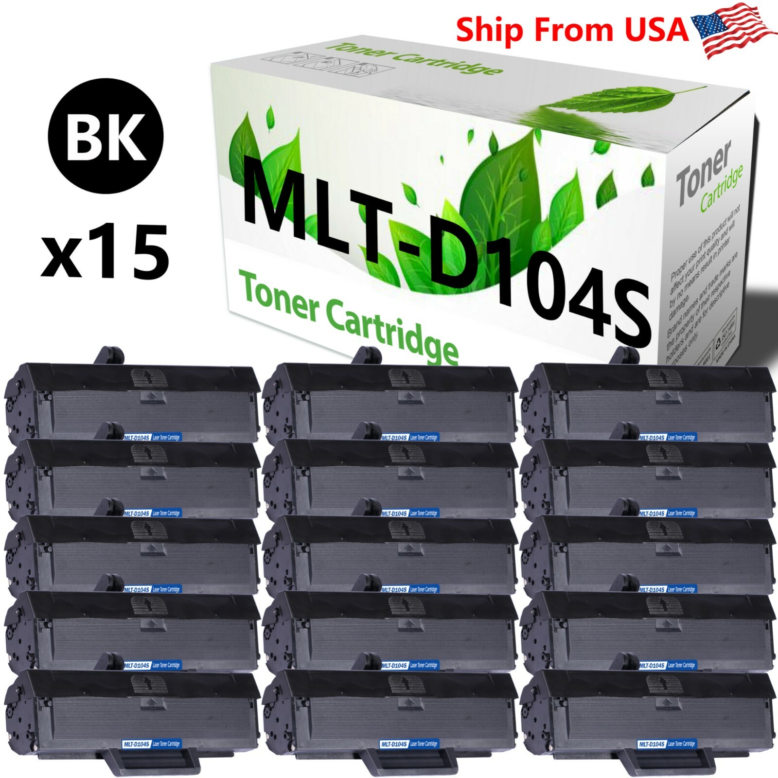 15PK Compatible MLT-D104S D104S Toner Cartridge For SCX-3205 Laser Printers