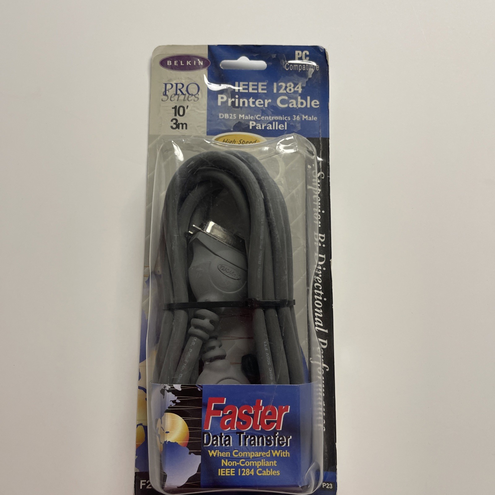 Belkin F2A046-06 IEEE-1284 Parallel Printer Cable 25 Pin Male - 36 Pin Male 10FT