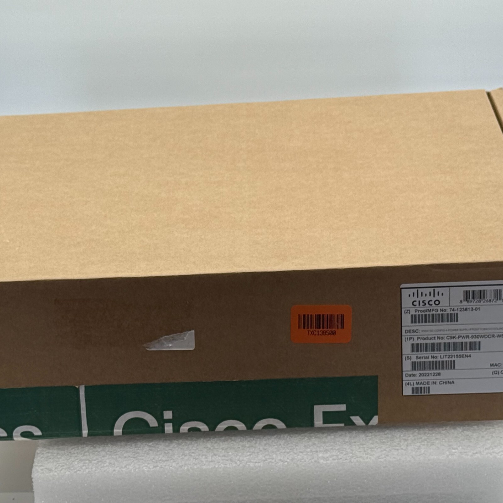 Cisco C9K-PWR-930WDC-R V01 341-100794-01 Power Supply for Catalyst 9500 Series