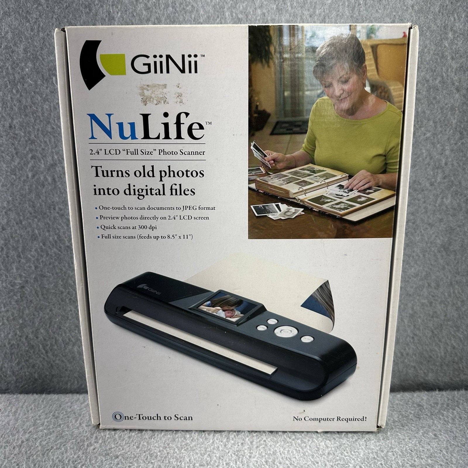 GiiNii NuLife Photo Scanner 2.4 Inch LCD Screen Full Size Scanner Scan To JPEG