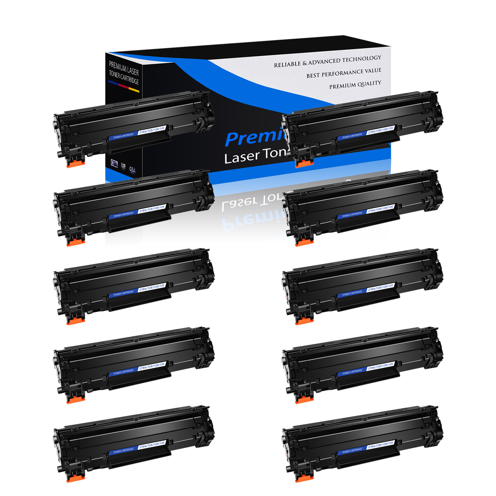 10PK CRG128 Toner Cartridge for Canon ImageClass D550 D530 MF4412 MF4420n MF4450