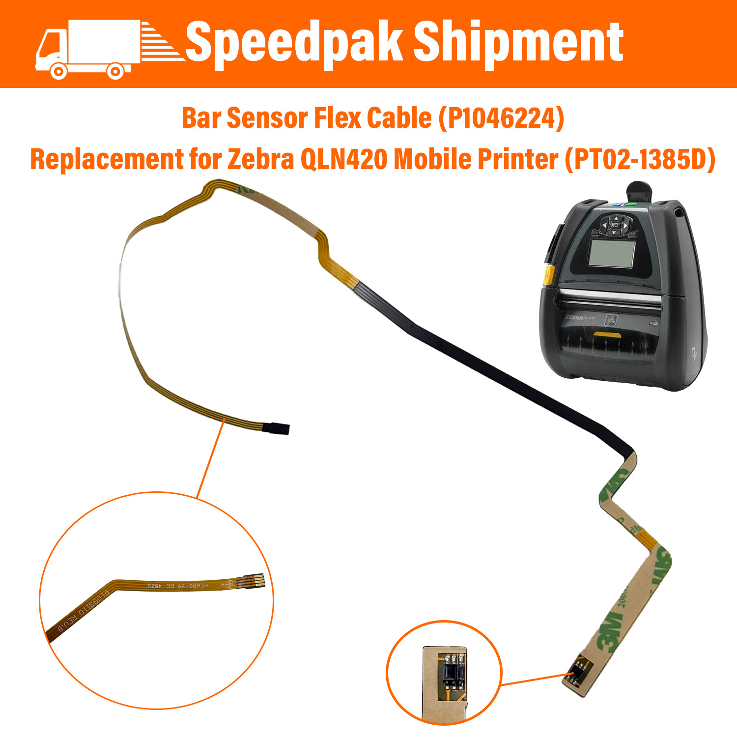 5x Bar Sensor Flex Cable P1046224 Replacement for Zebra QLN420 Mobile Printer
