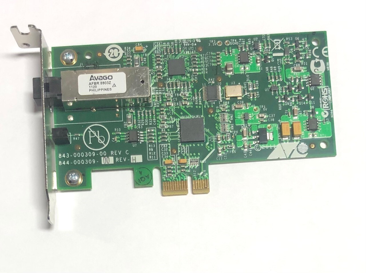 ALLIED TELESIS Fiber Optic Network Card AT-2711FX/MT 843-000309-00 Low Profile