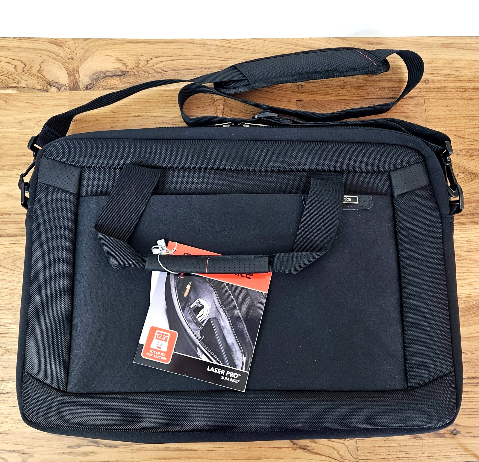 Samsonite Laser Pro Slim Brief 17.3" Laptop Bag, Black, NWT