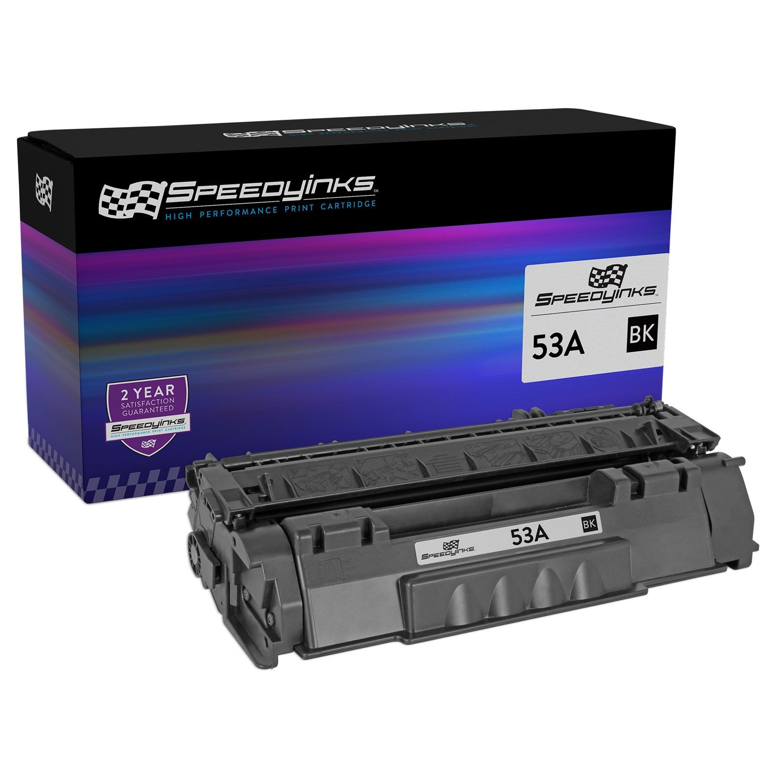 SPEEDYINKS Compatible Replacement HP 53A Q7553A Black Laser Toner Cartridge