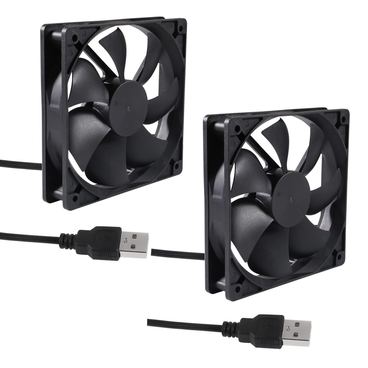 UMLIFE 2PACK 120mm 5V USB Computer PC Fan, 120mm Fan 5V USB Brushless 12025 120x