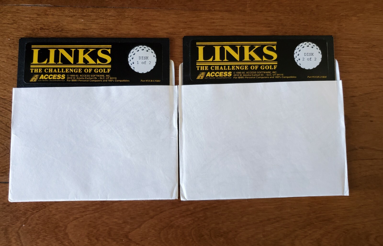 Vintage RARE Links - The Challenge Of Golf  5.25" Floppy Disks 