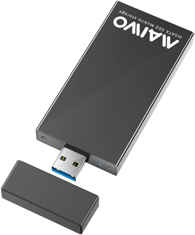 MAIWO Msata to USB 3.0 Adapter, Msata SSD Enclosure Reader, 30X30 30X50 Mini