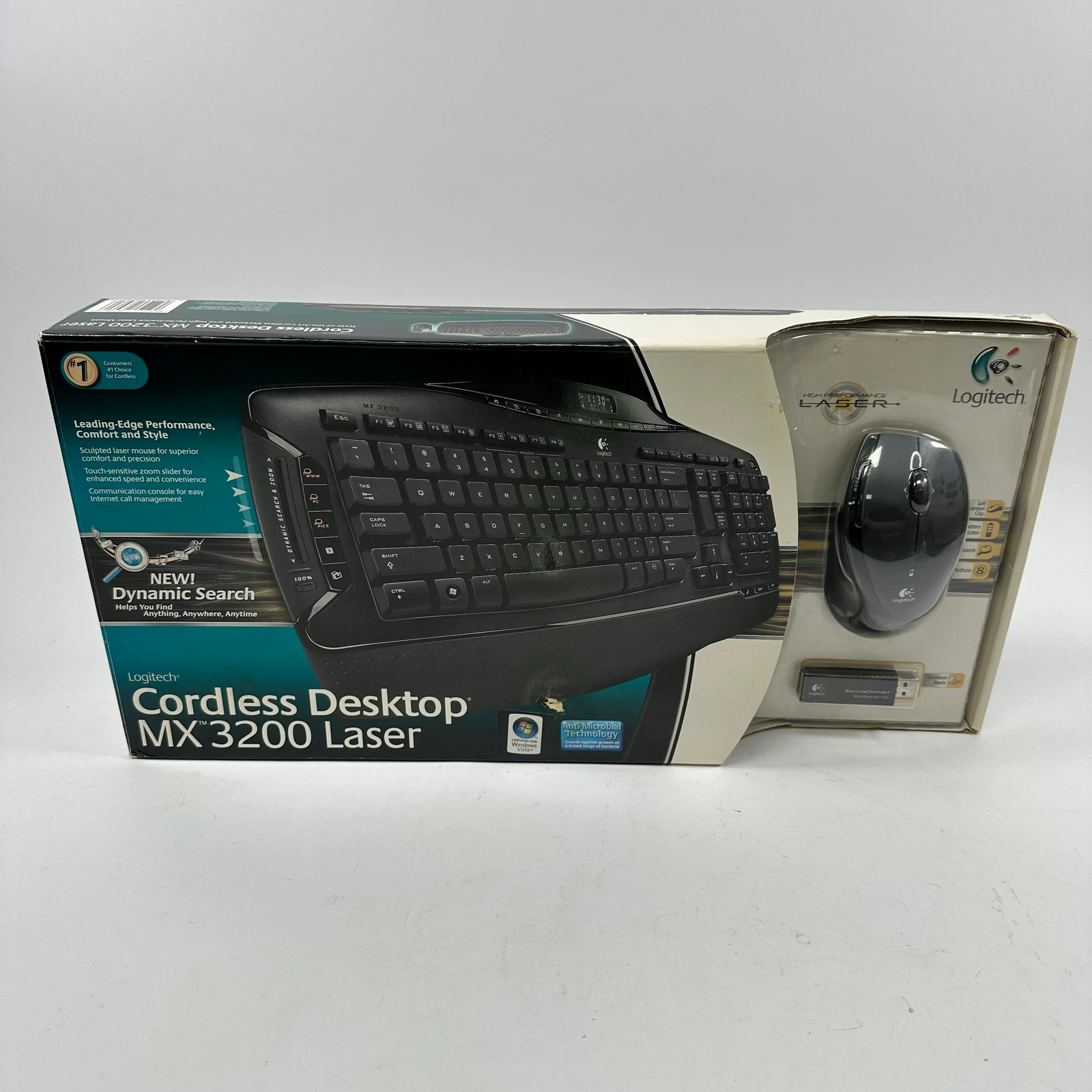 Logitech Cordless Desktop MX3200 Laser 967688-0403 Wireless Keyboard Mouse Combo