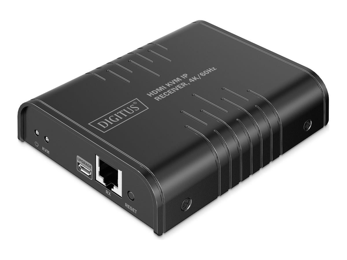 DIGITUS HDMI KVM IP Receiver 4K/60Hz Kvm Switch USB 2.0 KVM CAT 6 200 DS-55356