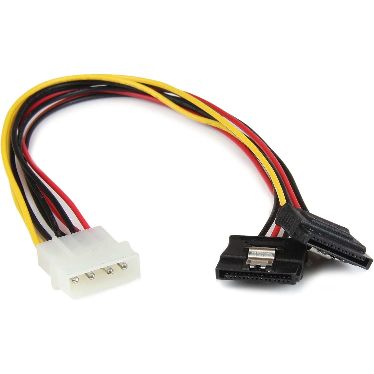 StarTech 12in LP4 to Dual SATA Power Y Cable Splitter Molex Adapter
