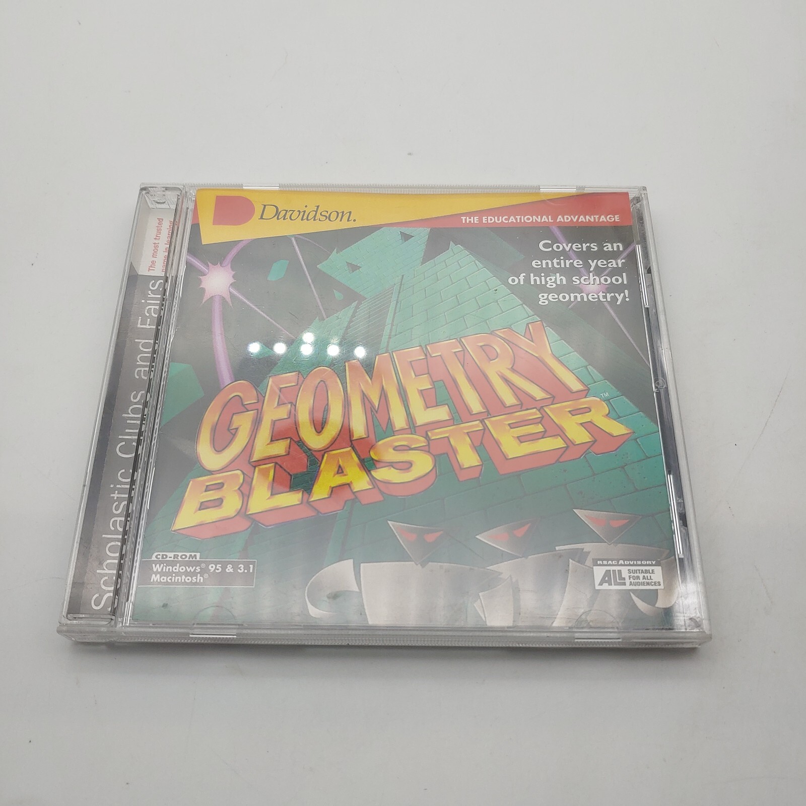 Davidson Geometry Blaster The Math Educational Advantage PC CD Rom Computer Game