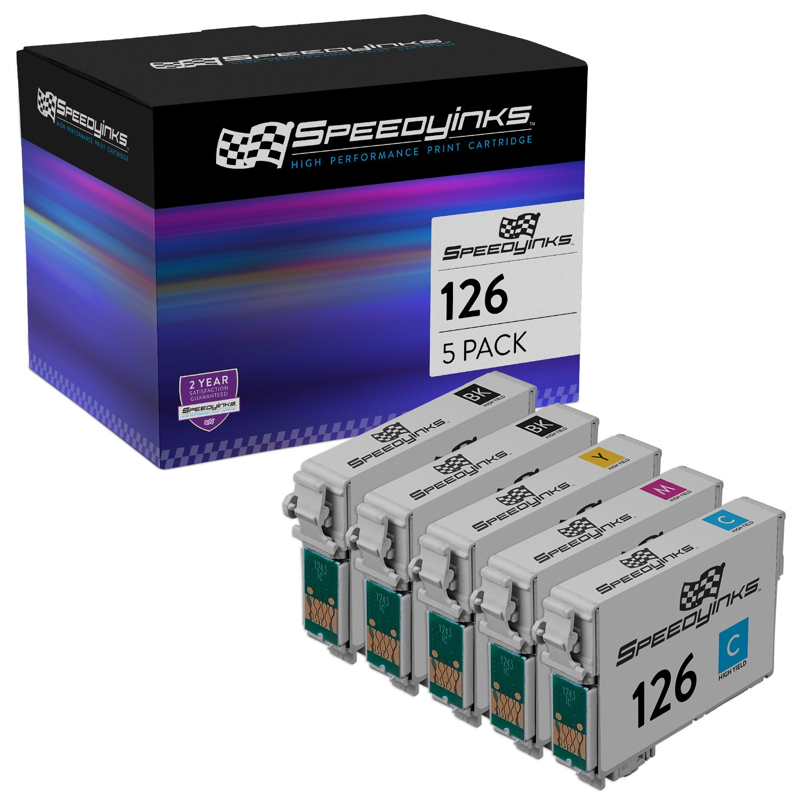 SPEEDYINKS 2PK Replacement for Epson 126 Ink Cartridges High Capacity Black