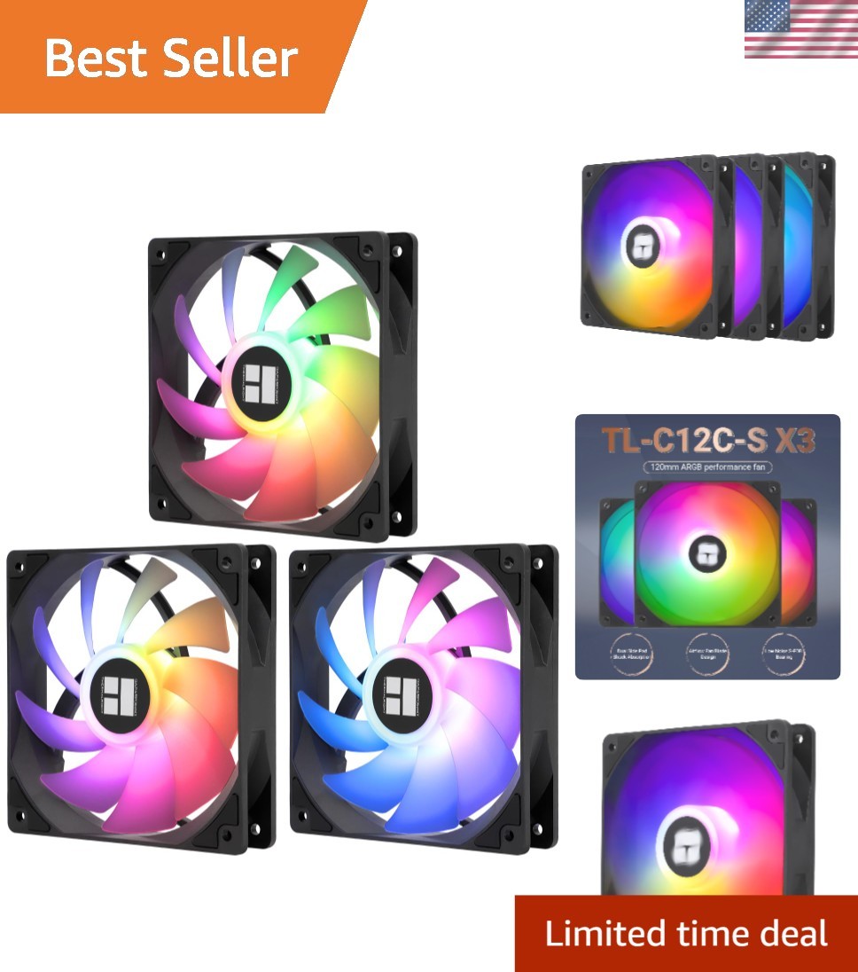 High-Performance 120mm ARGB Case Fan with 4-PIN PWM Control - Silent and Stylish