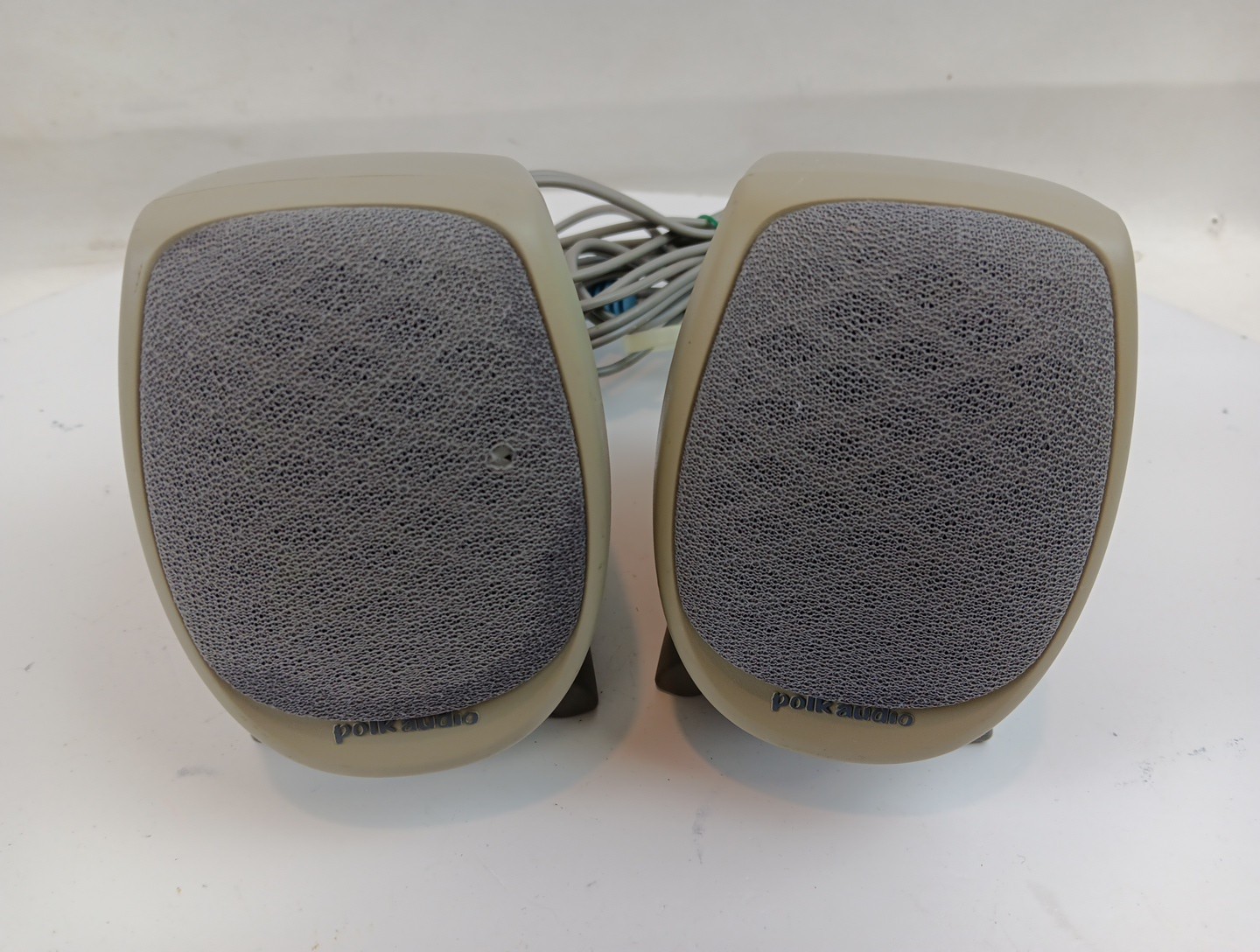 Vintage Polk Audio Mini Speakers Computer PC Wired 5065-5746 Desktop Used
