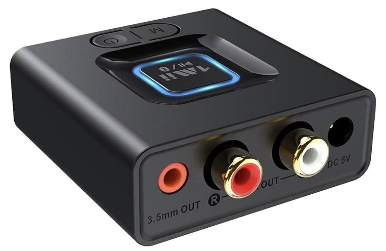 1Mii ML201 Bluetooth 5.0 Receiver Wireless Audio Adapter RCA 3.5mm AUX 12H (83)