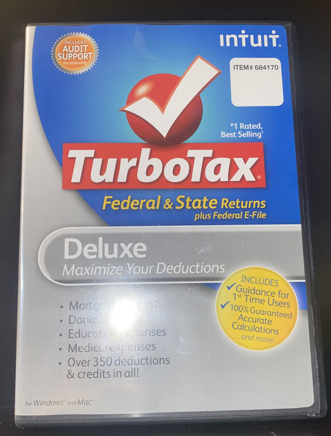 Intuit Turbo Tax Deluxe 2012  for Windows and Mac