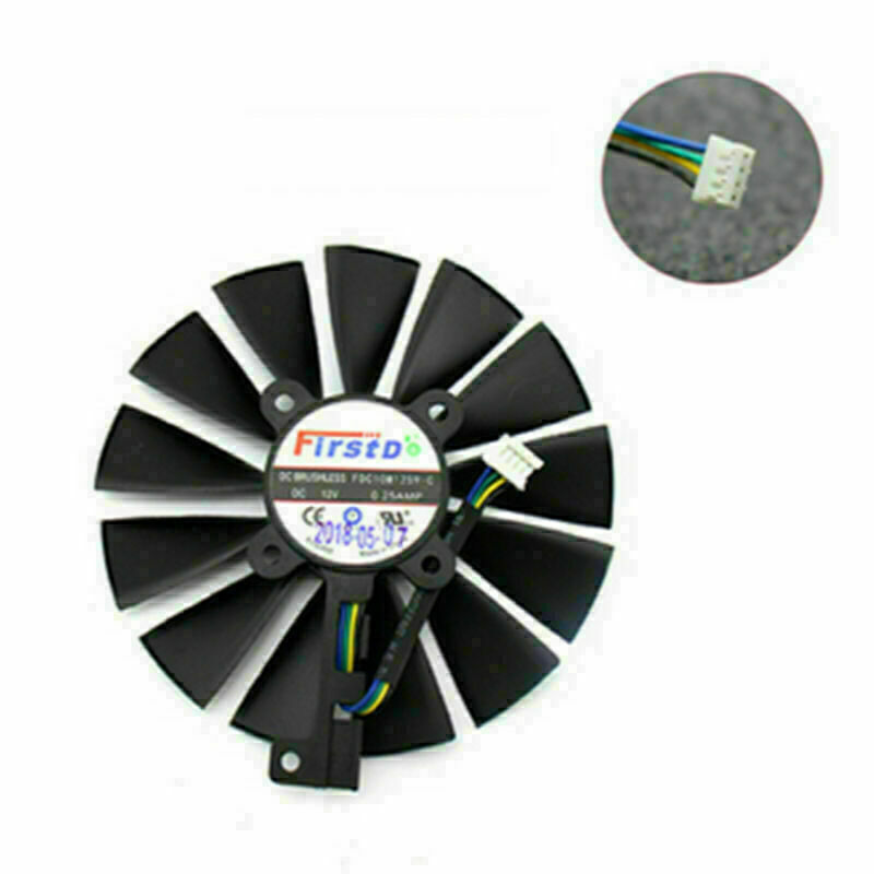 For ASUS DUAL-RX580-8G Replacement 4PIN Graphics Card Cooling Fan Repair Part