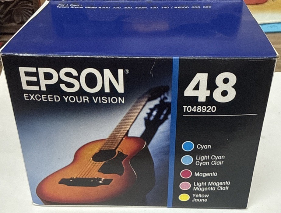 Epson 48 T048920 Color Printer Ink Cartridge 5-Pack Exp 4/2017