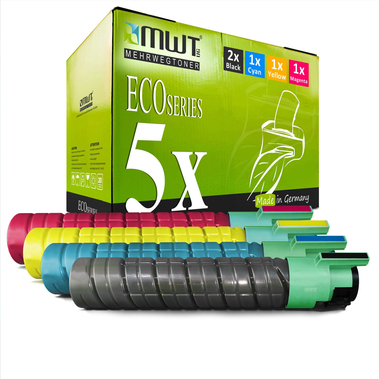 5x Eco Cartridge XXL for Ricoh Aficio SP C-420-dn