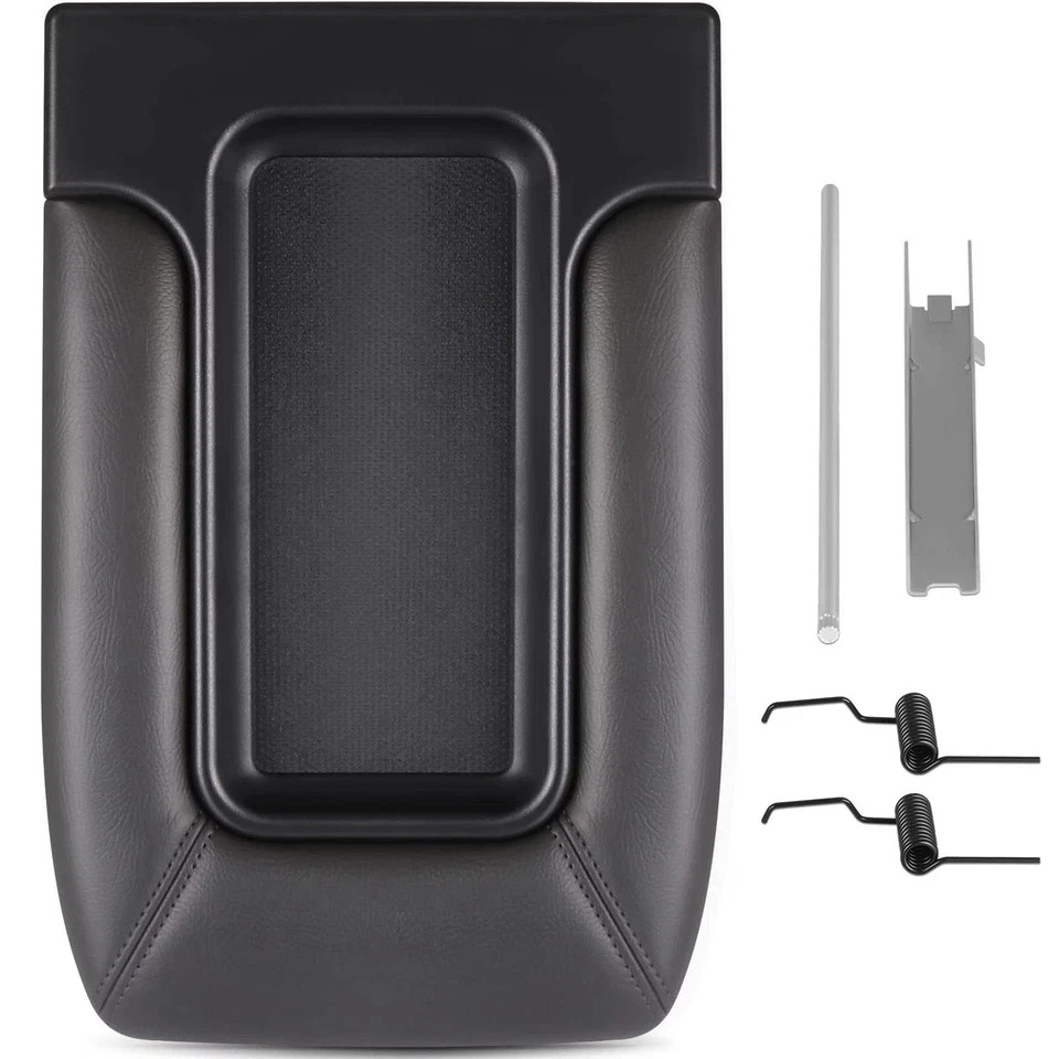 SCITOO Center Console Lid Replacement Kit for 1999-2007 For Chevy Dark Grey 