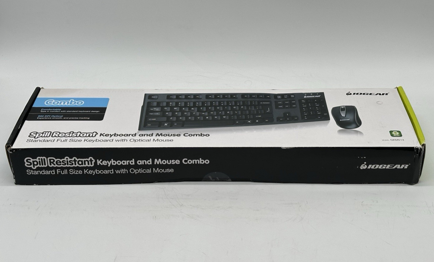 IOGEAR GKM513 Wired Keyboard And Mouse Combo, Spill Resistant-Worn/Open Box