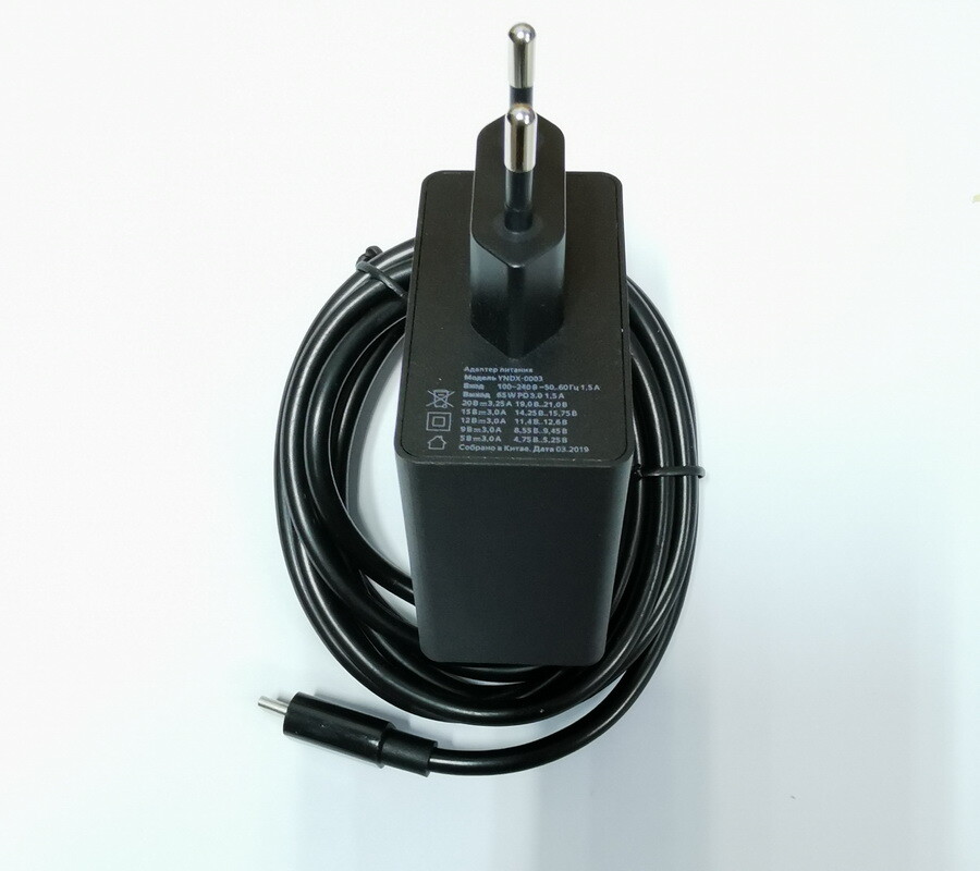 EU Plug 65W USB-C PD Type-C AC Adapter Laptop Charger Universal Power Supply