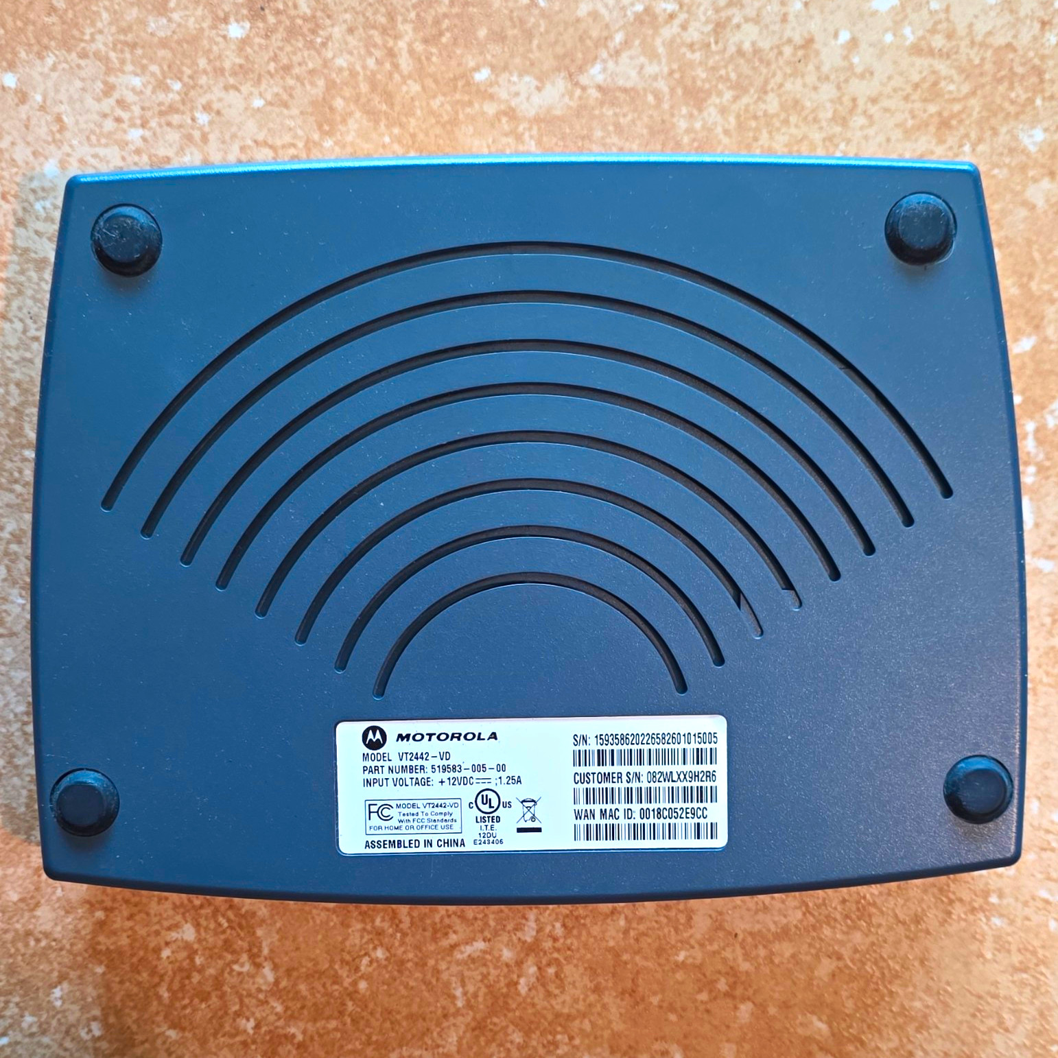 Motorola VT2442-VD Vonage 2-Line VoIP Phone Adapter Router RJ-45/RJ-11