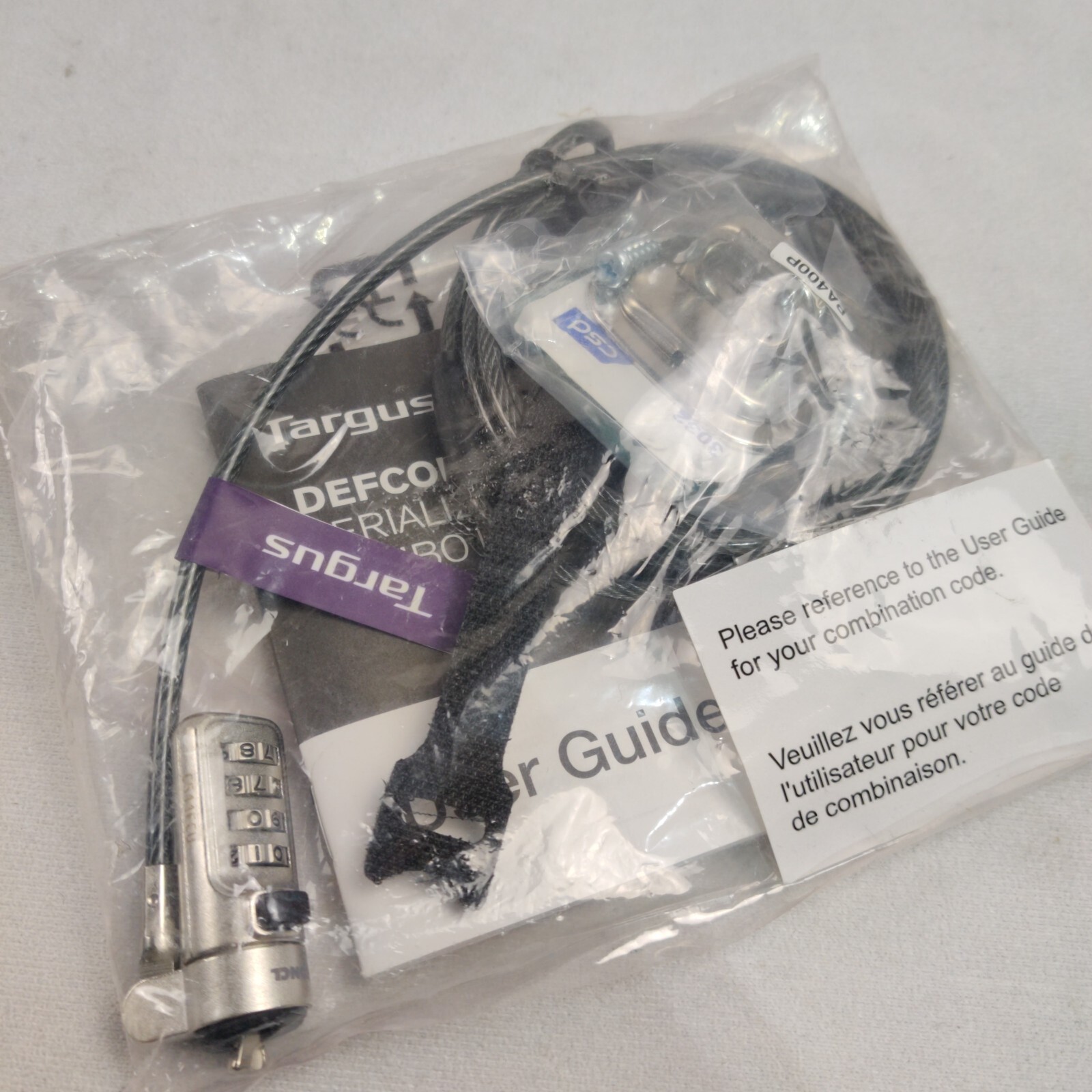 Targus Defcon Trapezoid Serialized Combo Cable Lock ASP66GLX-S