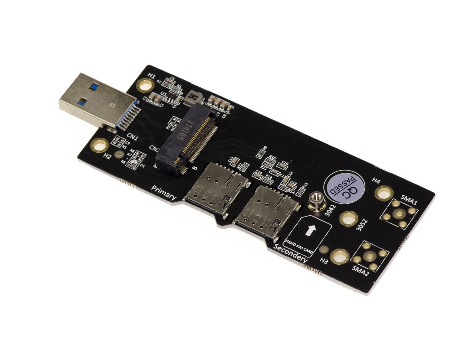 M2 B Key Adapter 3042 3052 To USB3 Dual Nano SIM For 3G 4G 5G Cards